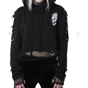 Dont Care Cropped Hoodie